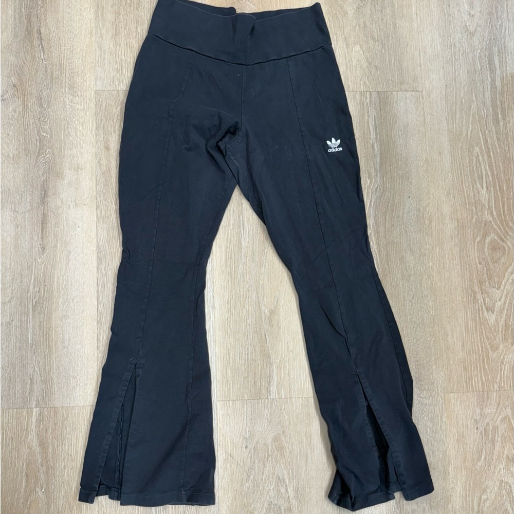 Adidas Kids Black Flared Bottoms